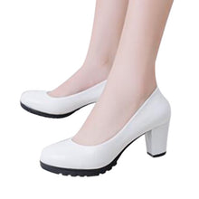 Load image into Gallery viewer, Women Pumps Classics Solid Black Candy Color PU Leather OL Shoes