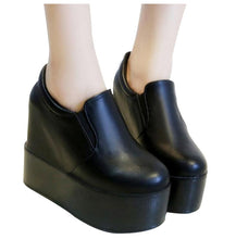 Load image into Gallery viewer, Solid Soft High Heels Platform Wedge Autumn Shoes