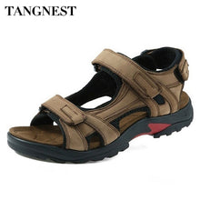 Load image into Gallery viewer, Tangnest Men&#39;s Summer Sandals Genuine Leather Shoes