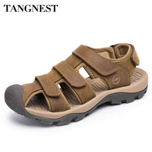 Load image into Gallery viewer, Tangnest Brand Men&#39;s Genuine Leather Sandals