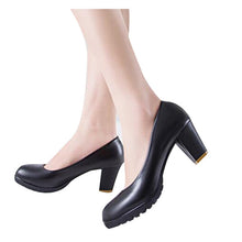 Load image into Gallery viewer, Women Pumps Classics Solid Black Candy Color PU Leather OL Shoes