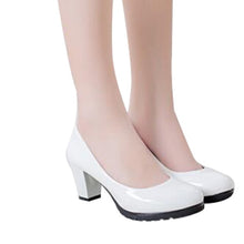 Load image into Gallery viewer, Women Pumps Classics Solid Black Candy Color PU Leather OL Shoes