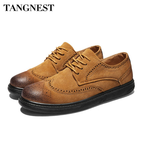 Tangnest Fashion Men Brogue Shoes