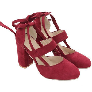 With High Heel Lace-up Women Shoes