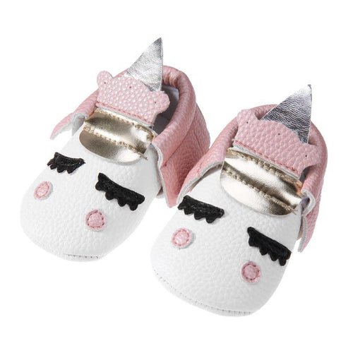 Moccasins PU Leather Soft Soles Non-slip Floor Baby Girls Shoes