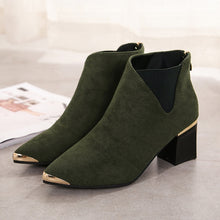 Load image into Gallery viewer, HEE GRAND Pointed Toe Autumn Rubber Women Ankle Boots