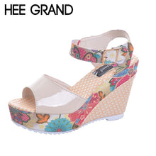 Load image into Gallery viewer, 2019 Spring Florral Print Wedges Heel shoes