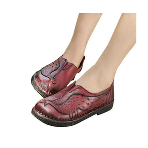 Spring Top Soft PU Leather Flats Anti-Slippy Shoes