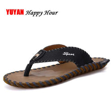 Load image into Gallery viewer, Flip Flops Genuine Leather Beach Shoes