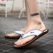 Load image into Gallery viewer, Flip Flops Genuine Leather Beach Shoes