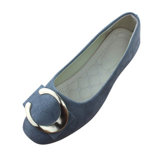 Faux Suede Ballet Flats Women Multiple Color Round Toe Flat Shoes