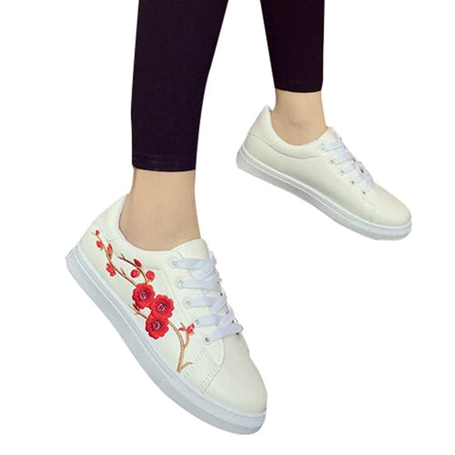 HEE GRAND New Embroidered Women Casual Shoes