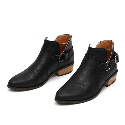 Slip On Women Causal Ankle Boots