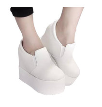 Load image into Gallery viewer, Solid Soft High Heels Platform Wedge Autumn Shoes